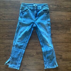 Vervet Cropped Acid Wash Jeans